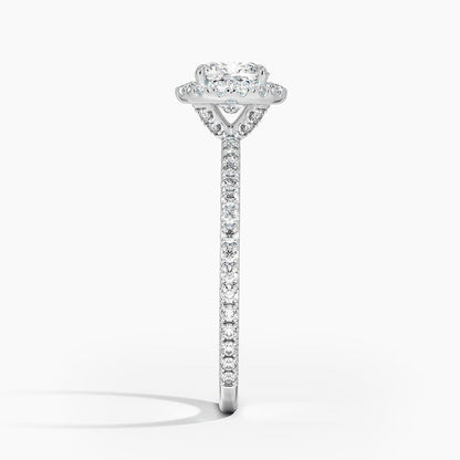 ecomposer-view with diamond shape-cushion,ecomposer-size-1-ct,ecomposer-metal type-white-gold-18k