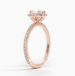 ecomposer-metal type-rose-gold-18K,ecomposer-ring setting-pave-halo