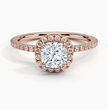 ecomposer-metal type-rose-gold-18K,ecomposer-ring setting-halo-pave