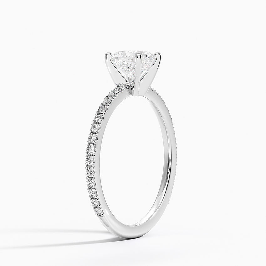 ecomposer-view with diamond shape-cushion,ecomposer-size-1-ct,ecomposer-metal type-white-gold-18k