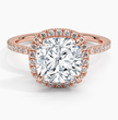 ecomposer-metal type-rose-gold-18K,ecomposer-ring setting-pave-halo