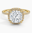 ecomposer-metal type-yellow-gold-18K,ecomposer-ring setting-pave-halo