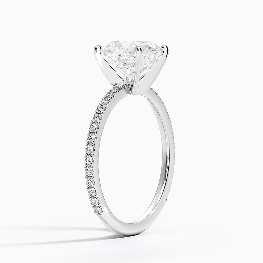 ecomposer-view with diamond shape-cushion,ecomposer-size-2-ct,ecomposer-metal type-white-gold-18k