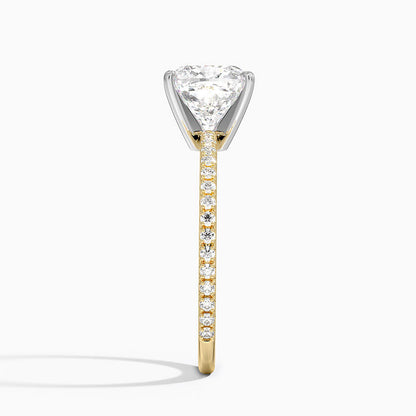 ecomposer-view with diamond shape-cushion,ecomposer-size-2-ct,ecomposer-metal type-yellow-gold-18k