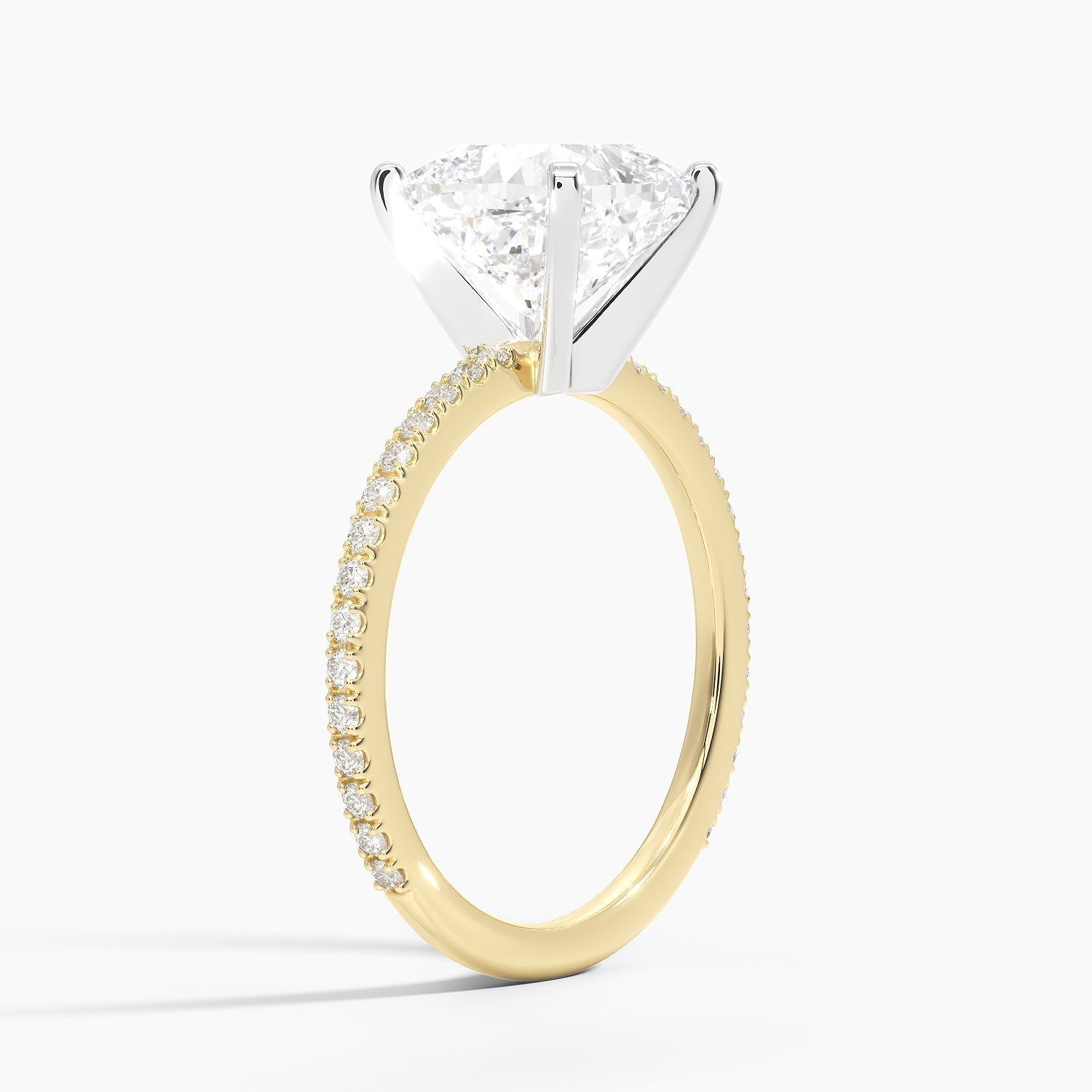 ecomposer-view with diamond shape-cushion,ecomposer-size-3-ct,ecomposer-metal type-yellow-gold-18k