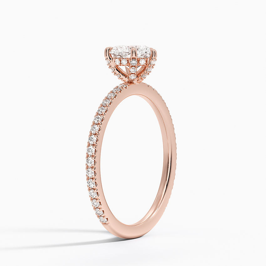 ecomposer-metal type-rose-gold-18K,ecomposer-ring setting-pave