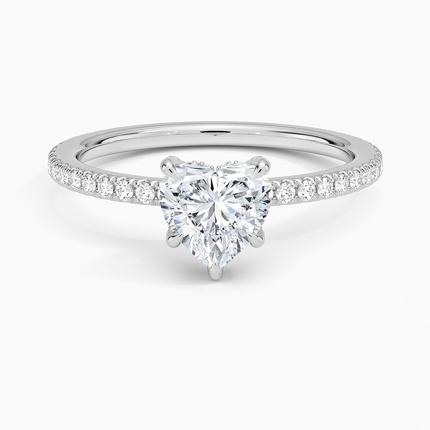 ecomposer-view with diamond shape-heart,ecomposer-size-1-ct,ecomposer-metal type-white-gold-18k