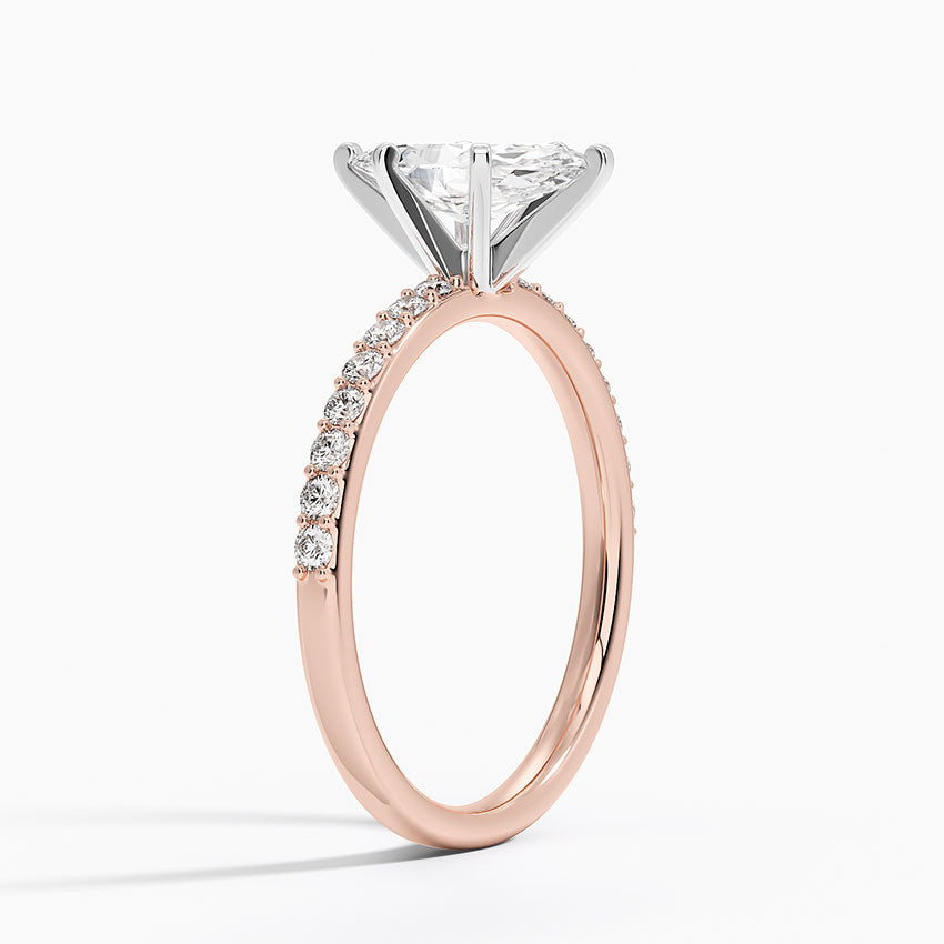 ecomposer-metal type-rose-gold-18K,ecomposer-ring setting-pave