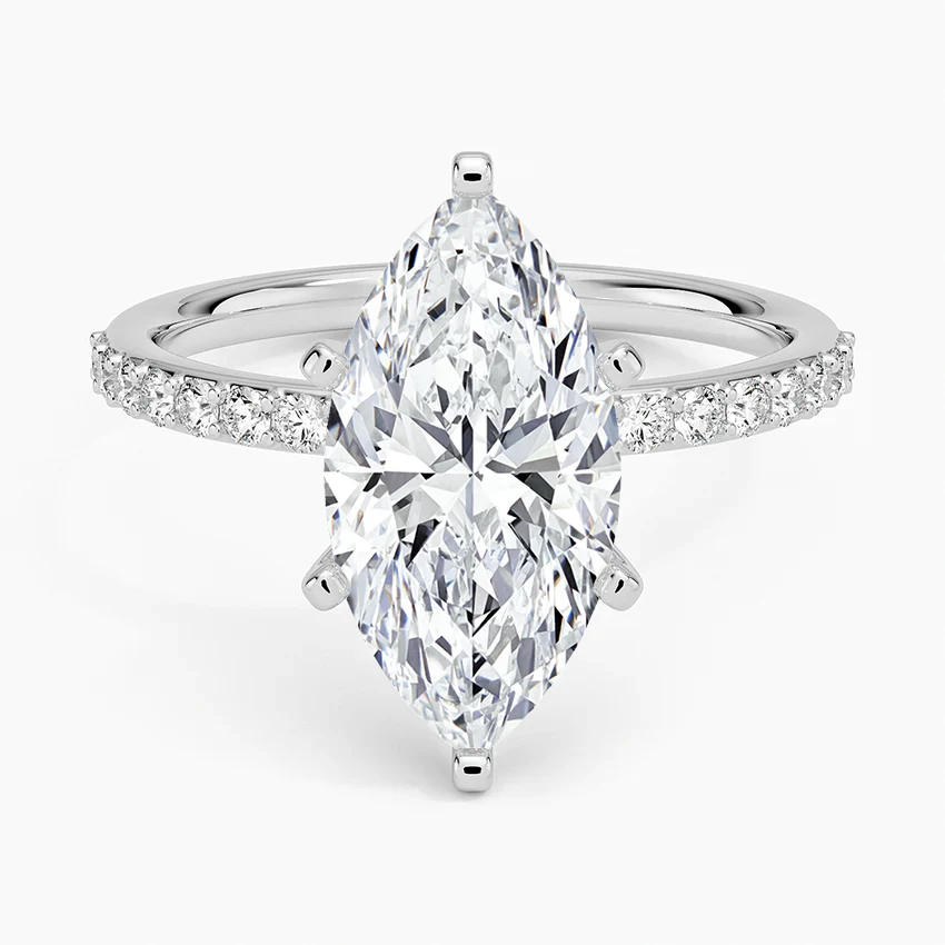 ecomposer-view with diamond shape-marquise,ecomposer-size-2.5-ct,ecomposer-metal type-white-gold-18k