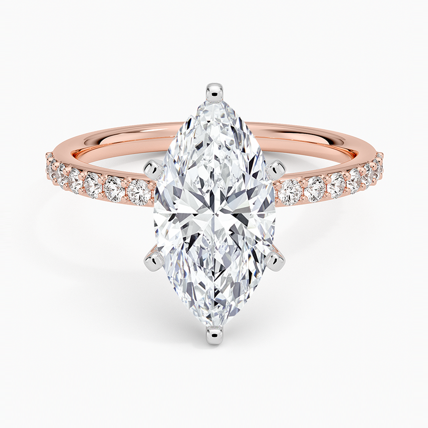 ecomposer-view with diamond shape-marquise,ecomposer-size-2-ct,ecomposer-metal type-rose-gold-18k