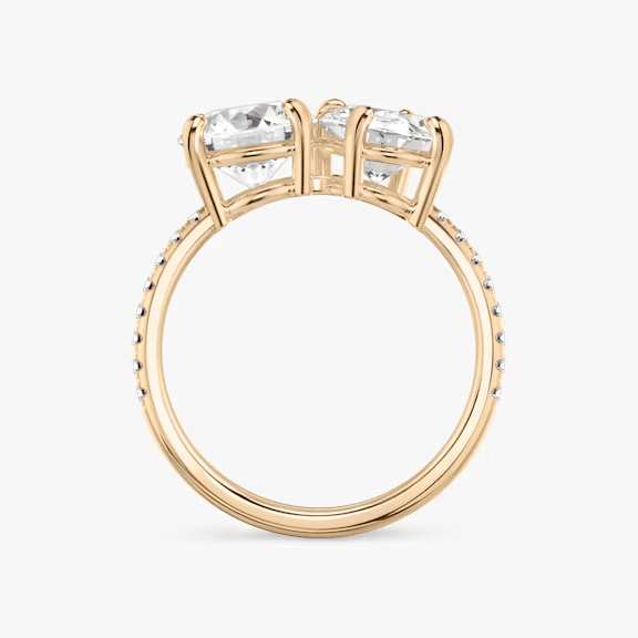 ecomposer-view with diamond shape-round-and-oval,ecomposer-metal type-rose-gold-18k