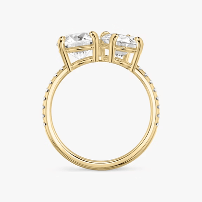 ecomposer-view with diamond shape-round-and-oval,ecomposer-metal type-yellow-gold-18k