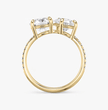 ecomposer-view with diamond shape-round-and-pear,ecomposer-metal type-yellow-gold-18k