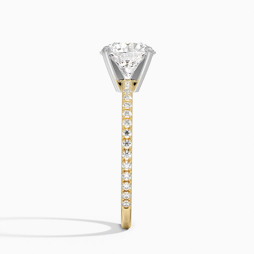 ecomposer-view with diamond shape-round,ecomposer-size-1.5-ct,ecomposer-metal type-yellow-gold-18k