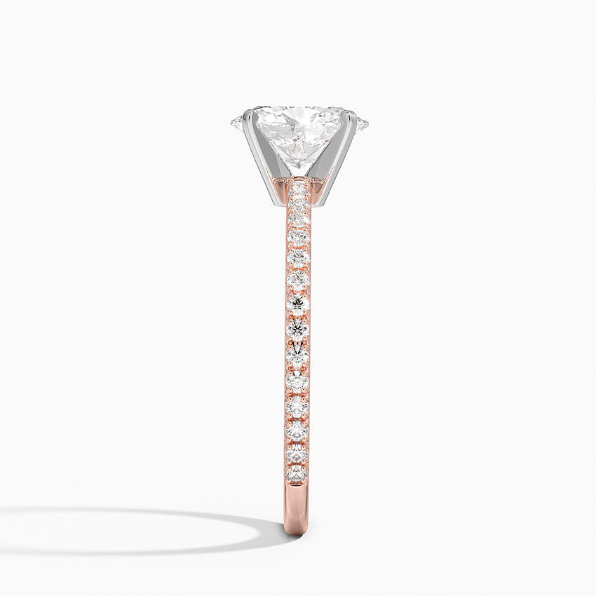 ecomposer-view with diamond shape-oval,ecomposer-size-1-ct,ecomposer-metal type-rose-gold-18k