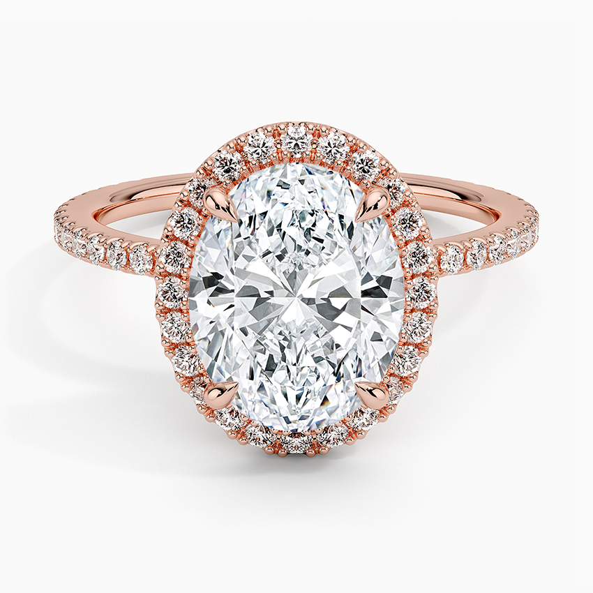 ecomposer-metal type-rose-gold-18K,ecomposer-ring setting-halo-pave