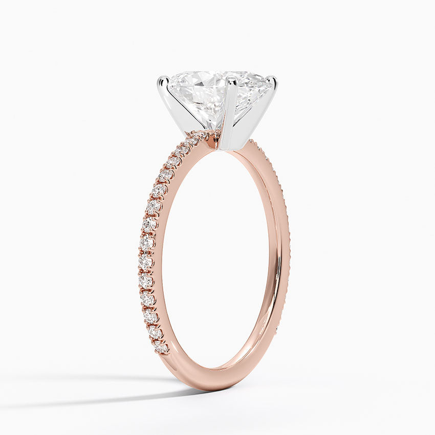 ecomposer-metal type-rose-gold-18K,ecomposer-ring setting-pave