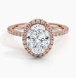 ecomposer-metal type-rose-gold-18K,ecomposer-ring setting-halo-pave