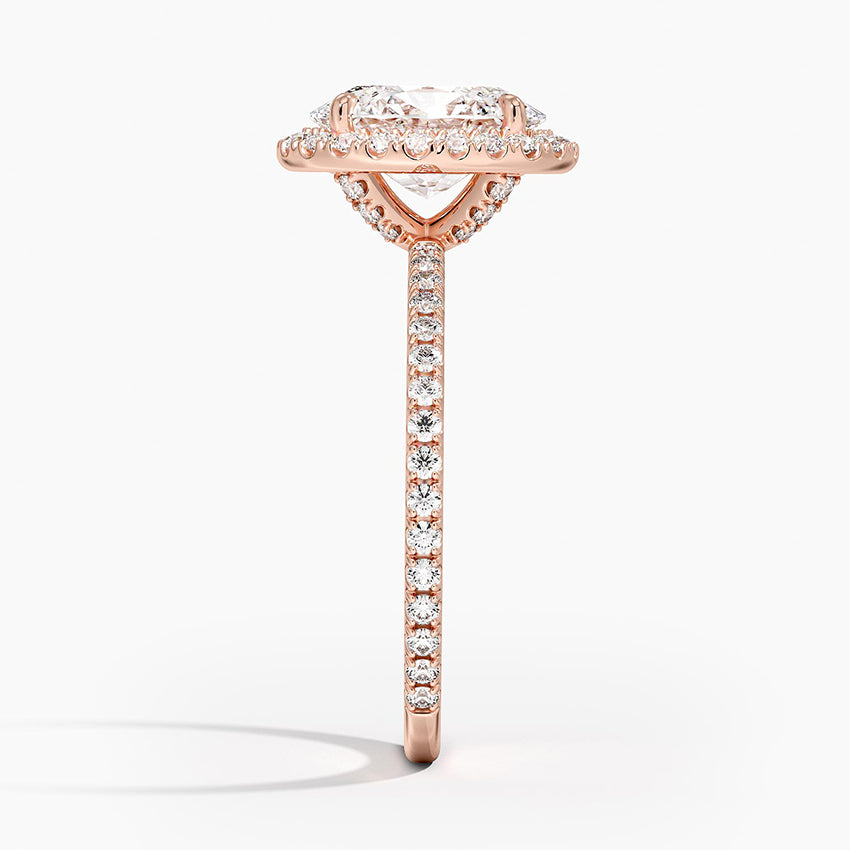 ecomposer-metal type-rose-gold-18K,ecomposer-ring setting-halo-pave