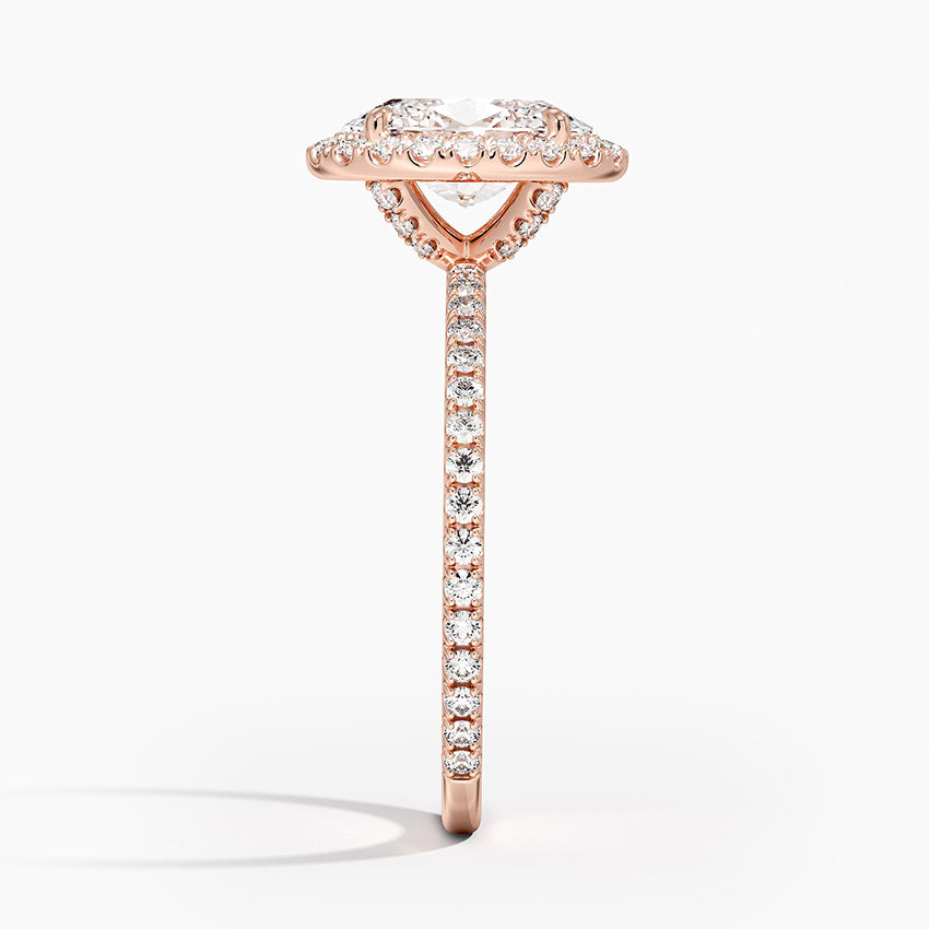 ecomposer-metal type-rose-gold-18K,ecomposer-ring setting-halo-pave