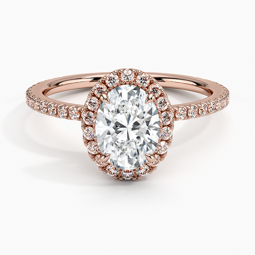 ecomposer-view with diamond shape-oval,ecomposer-size-1-ct,ecomposer-metal type-rose-gold-18k