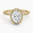 ecomposer-metal type-yellow-gold-18K,ecomposer-ring setting-halo-pave