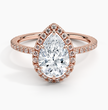 ecomposer-metal type-rose-gold-18K,ecomposer-ring setting-halo-pave