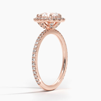ecomposer-metal type-rose-gold-18K,ecomposer-ring setting-pave-halo