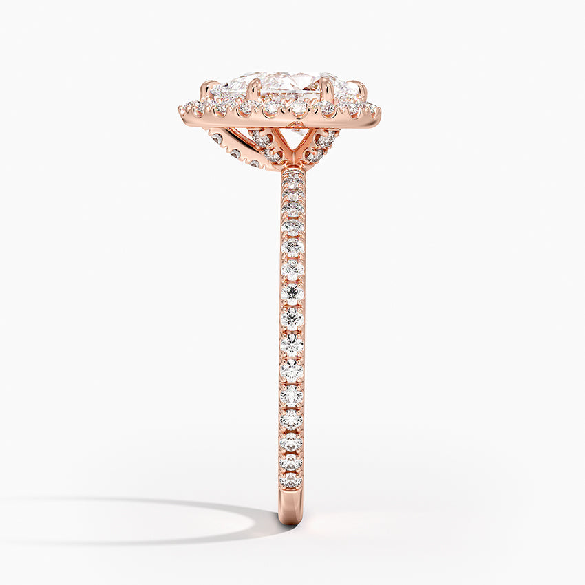 ecomposer-view with diamond shape-pear,ecomposer-size-1-ct,ecomposer-metal type-rose-gold-18k