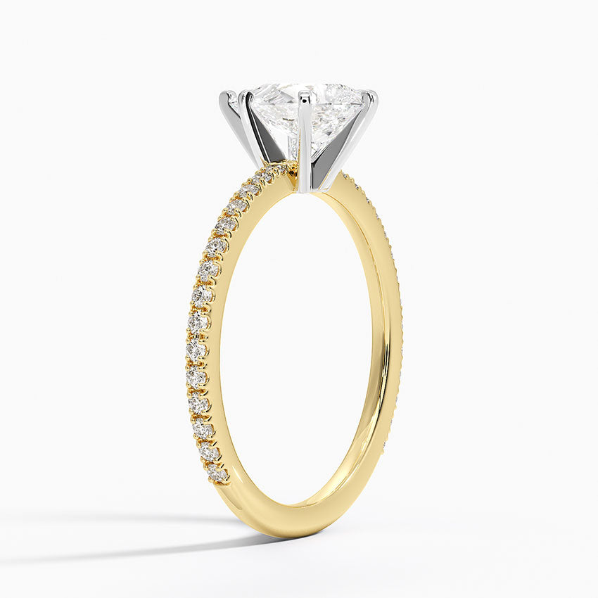 ecomposer-view with diamond shape-pear,ecomposer-size-1-ct,ecomposer-metal type-yellow-gold-18k