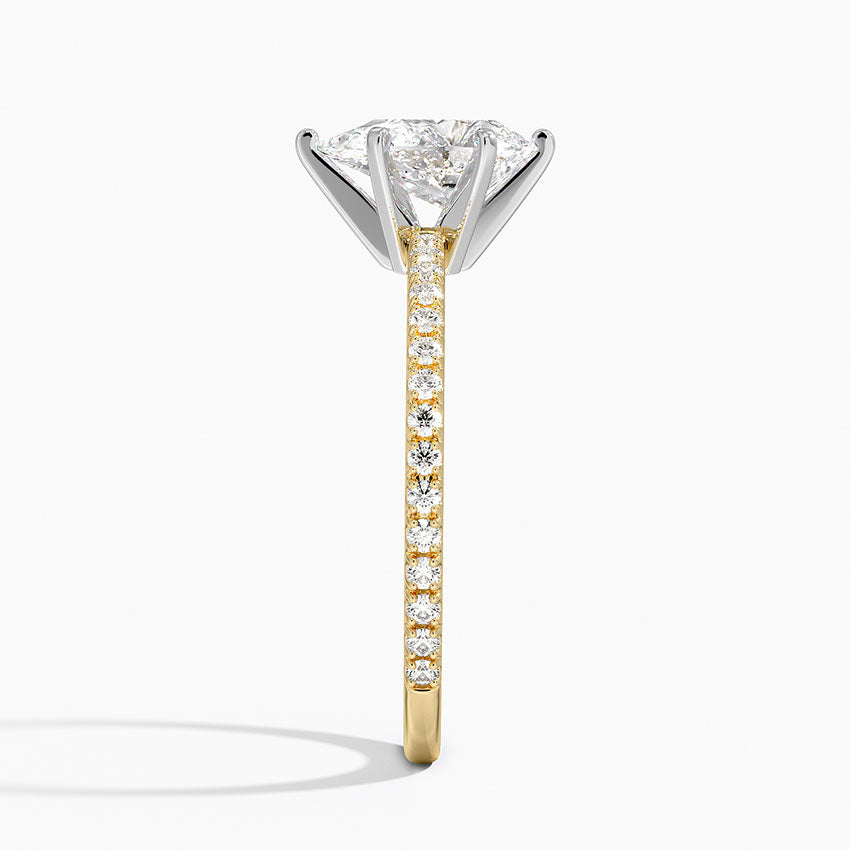 ecomposer-view with diamond shape-pear,ecomposer-size-1-ct,ecomposer-metal type-yellow-gold-18k