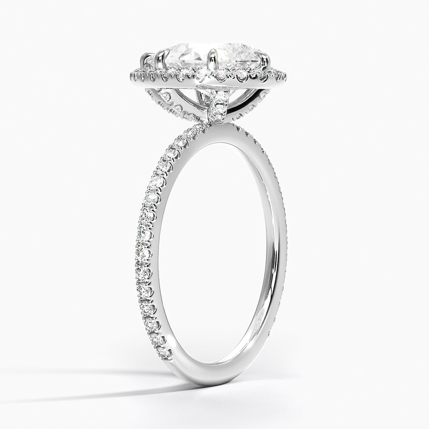 ecomposer-metal type-white-gold-18K,ecomposer-ring setting-halo-pave