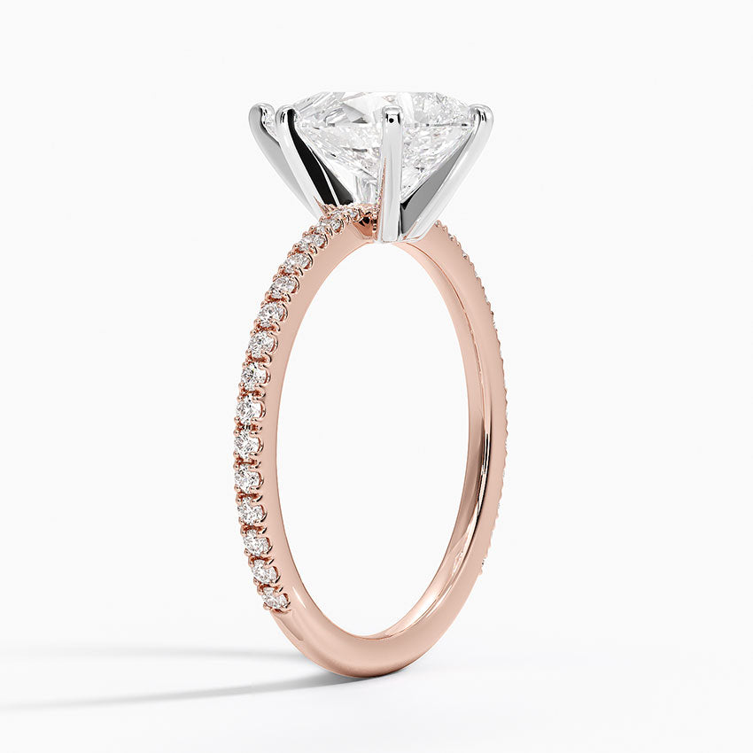 ecomposer-metal type-rose-gold-18K,ecomposer-ring setting-pave