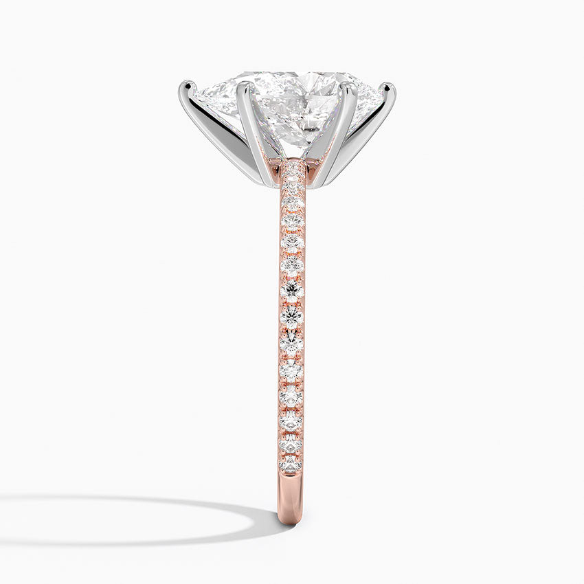 ecomposer-view with diamond shape-pear,ecomposer-size-2-ct,ecomposer-metal type-rose-gold-18k