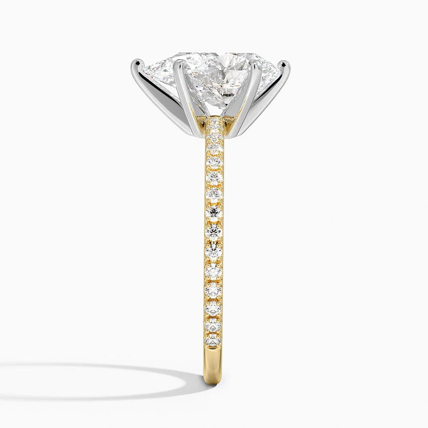 ecomposer-view with diamond shape-pear,ecomposer-size-2-ct,ecomposer-metal type-yellow-gold-18k