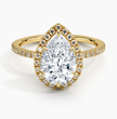 ecomposer-metal type-yellow-gold-18K,ecomposer-ring setting-halo-pave