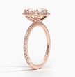 ecomposer-metal type-rose-gold-18K,ecomposer-ring setting-halo-pave