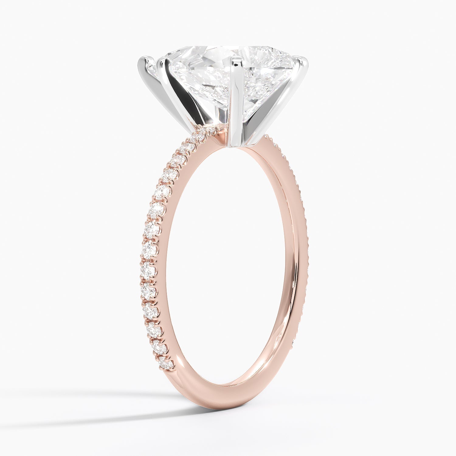 ecomposer-view with diamond shape-pear,ecomposer-size-3-ct,ecomposer-metal type-rose-gold-18k