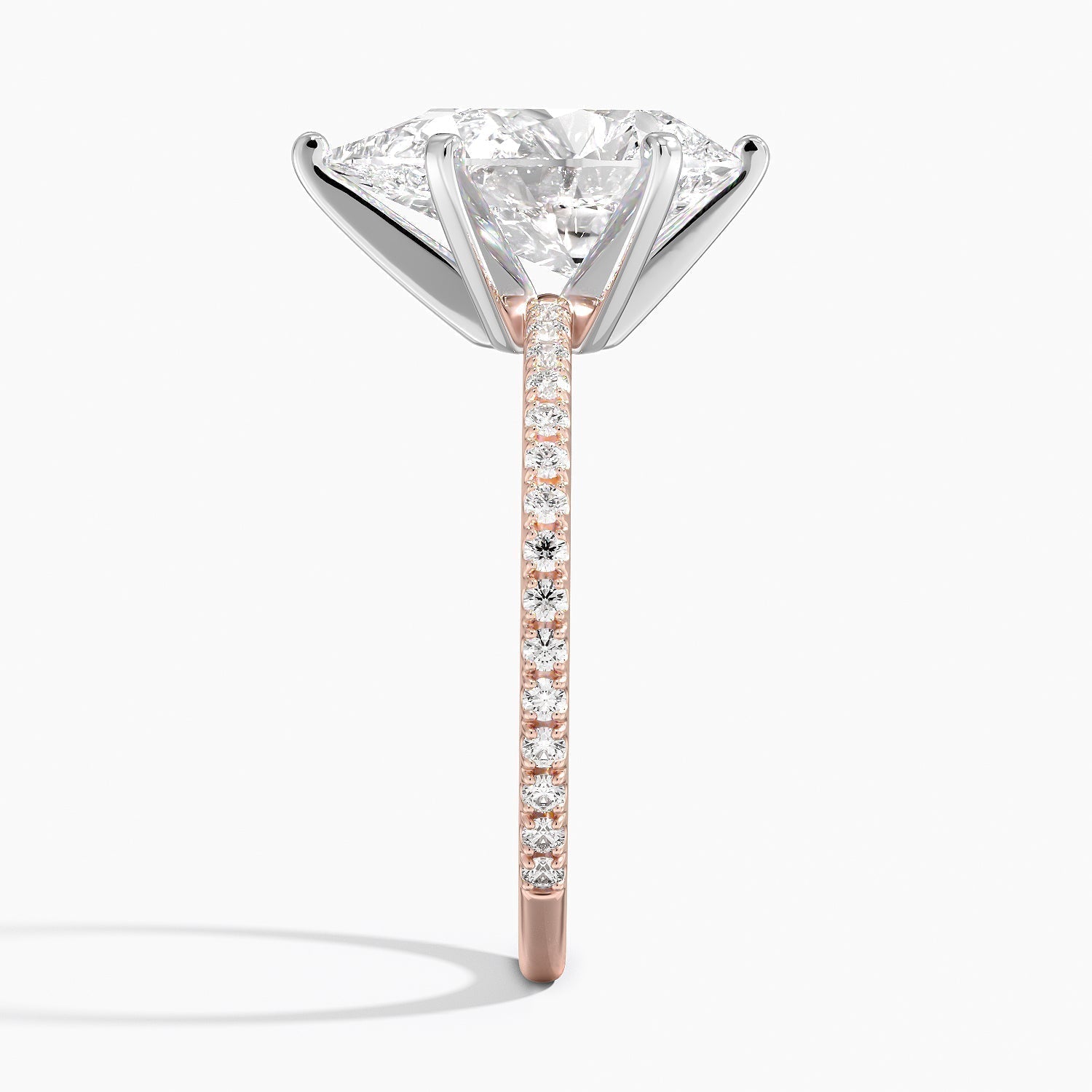 ecomposer-view with diamond shape-pear,ecomposer-size-3-ct,ecomposer-metal type-rose-gold-18k