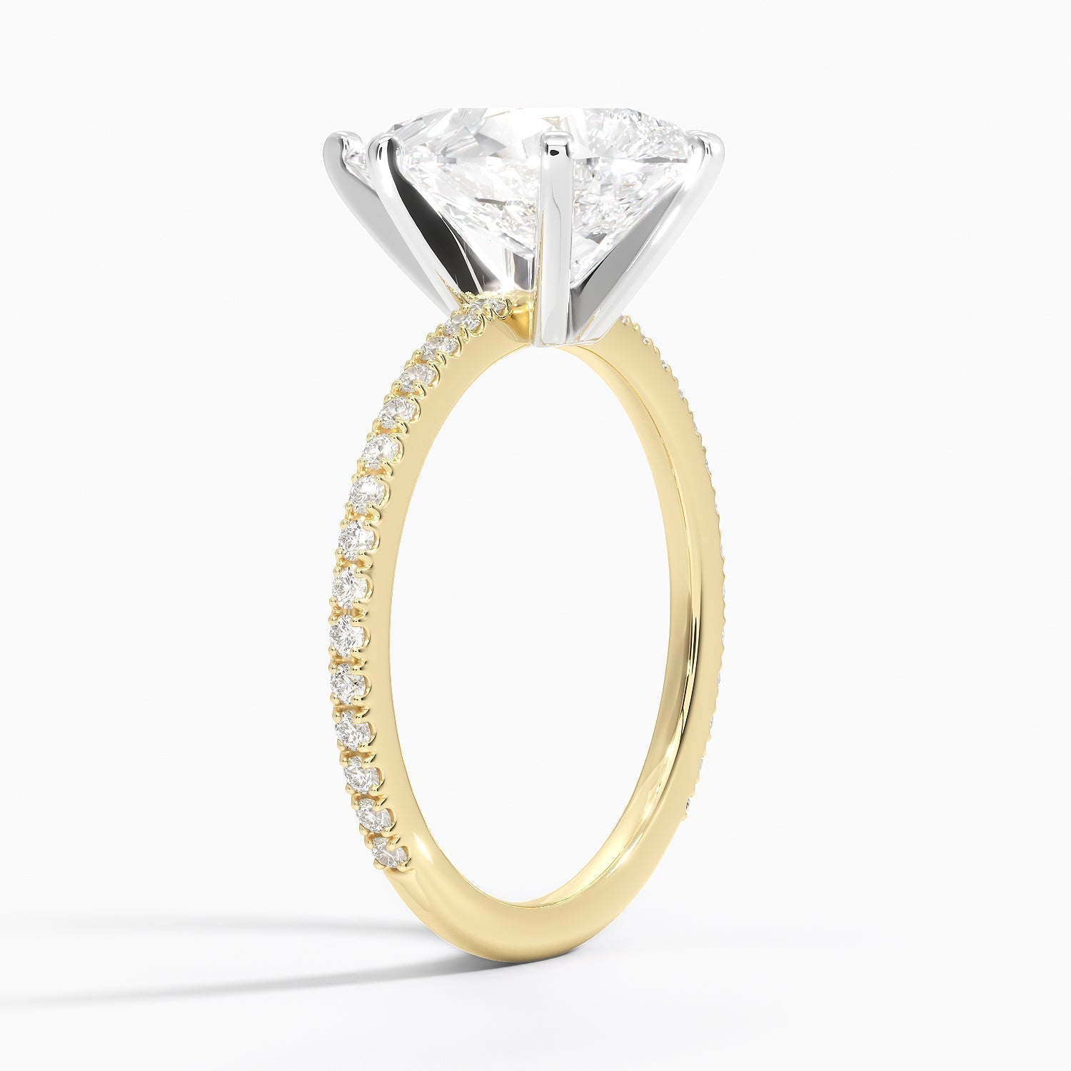 ecomposer-view with diamond shape-pear,ecomposer-size-3-ct,ecomposer-metal type-yellow-gold-18k