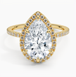 ecomposer-metal type-yellow-gold-18K,ecomposer-ring setting-halo-pave