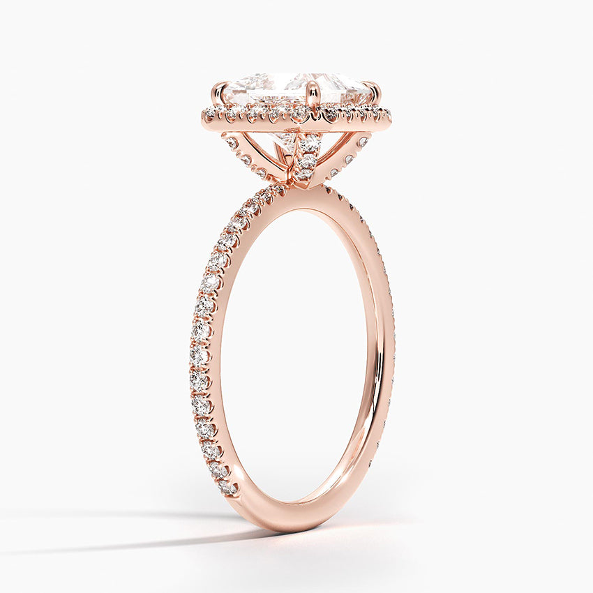 ecomposer-metal type-rose-gold-18K,ecomposer-ring setting-halo-pave