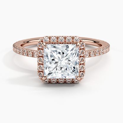 ecomposer-metal type-rose-gold-18K,ecomposer-ring setting-halo-pave