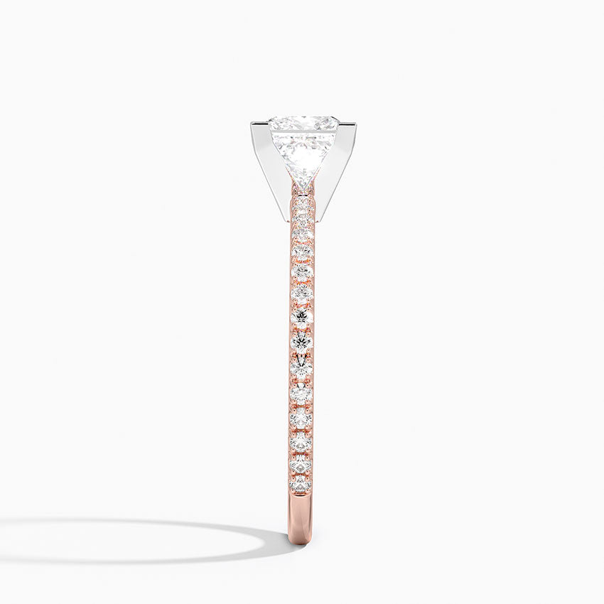 ecomposer-view with diamond shape-princess,ecomposer-size-1-ct,ecomposer-metal type-rose-gold-18k