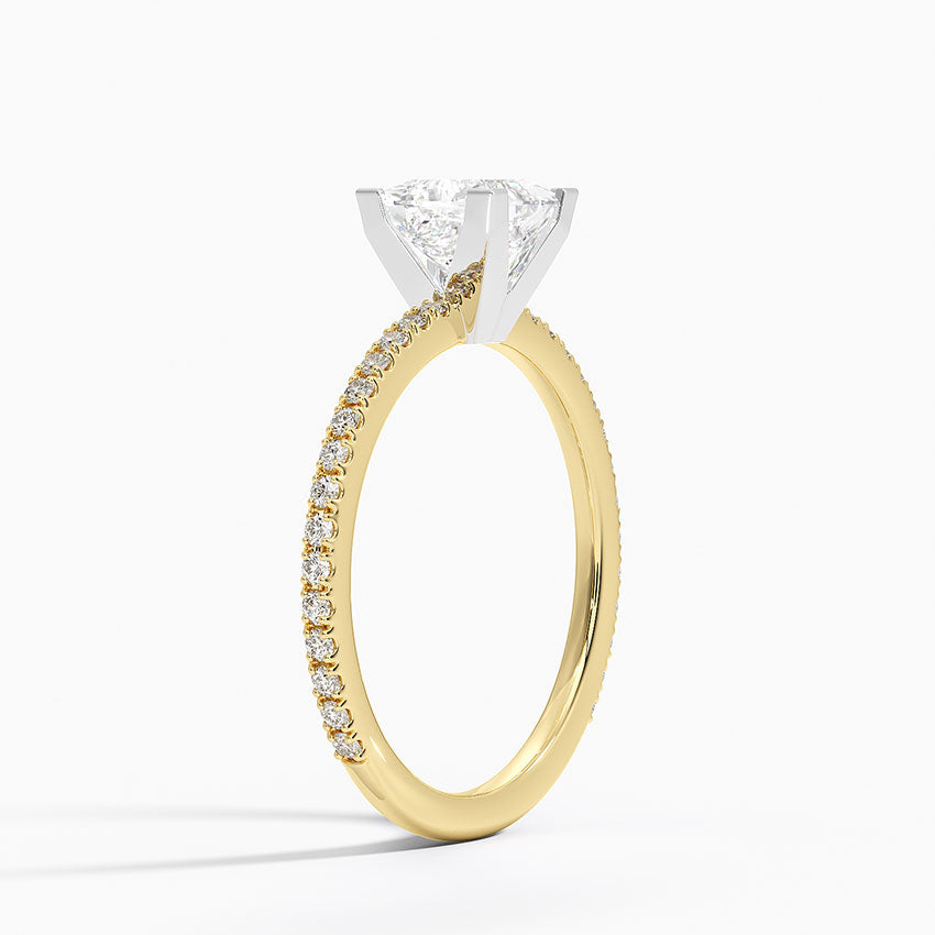 ecomposer-view with diamond shape-princess,ecomposer-size-1-ct,ecomposer-metal type-yellow-gold-18k