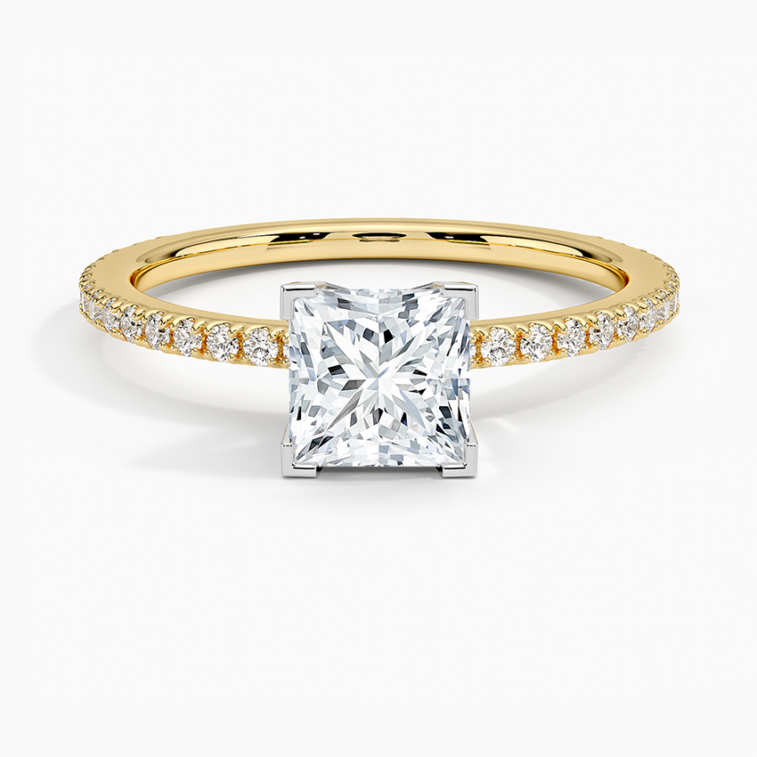 ecomposer-view with diamond shape-princess,ecomposer-size-1-ct,ecomposer-metal type-yellow-gold-18k