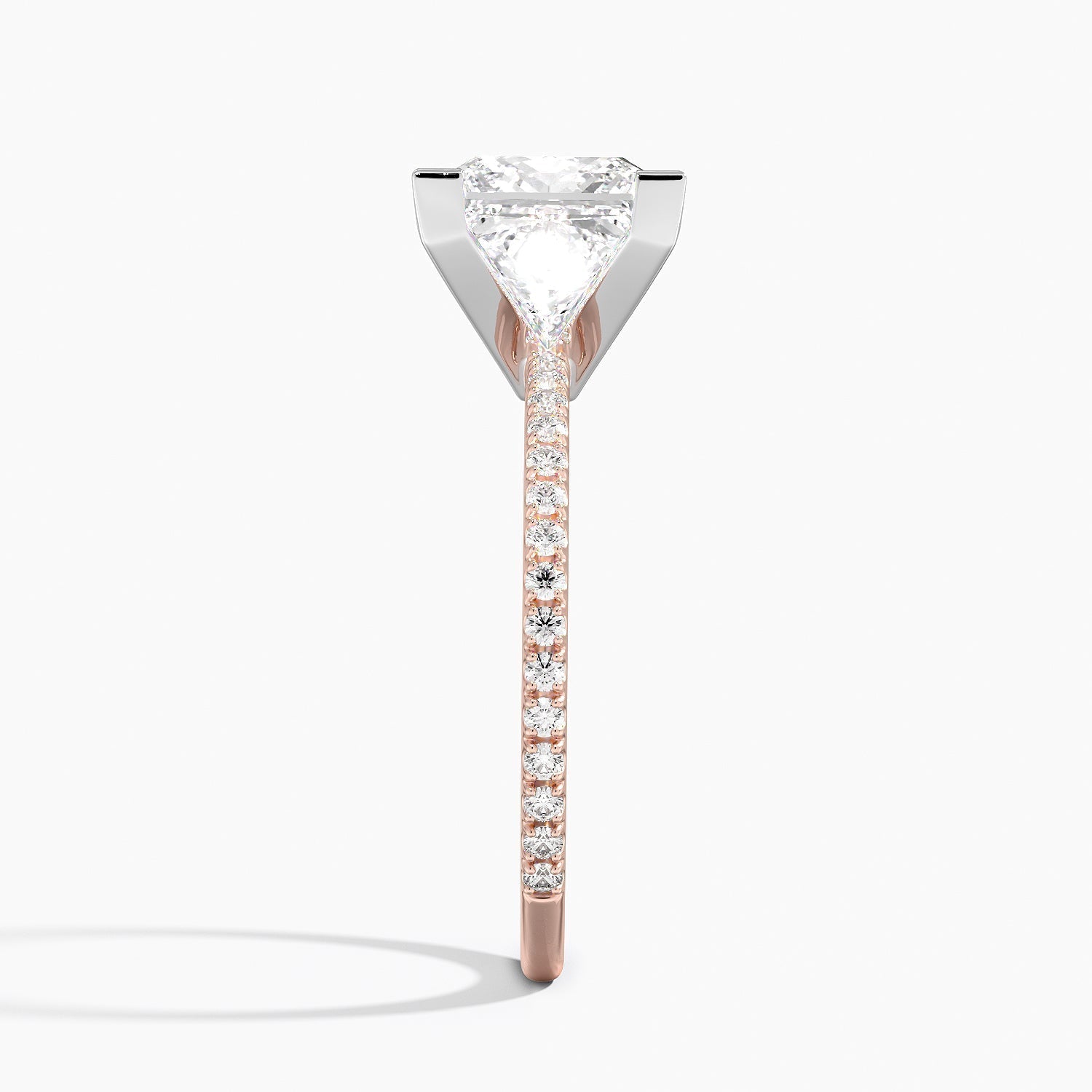 ecomposer-view with diamond shape-princess,ecomposer-size-2.5-ct,ecomposer-metal type-rose-gold-18k