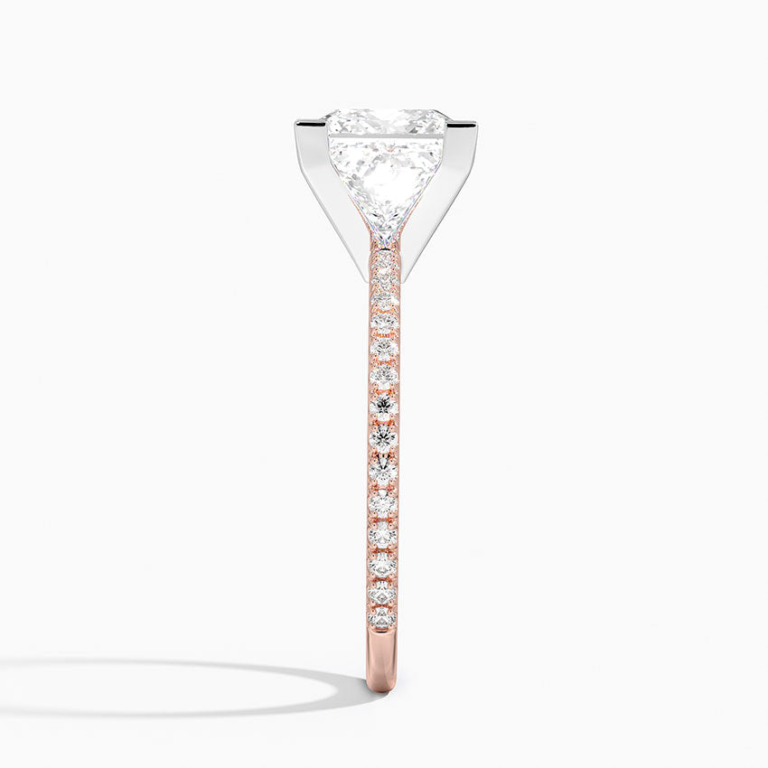 ecomposer-view with diamond shape-princess,ecomposer-size-2-ct,ecomposer-metal type-rose-gold-18k