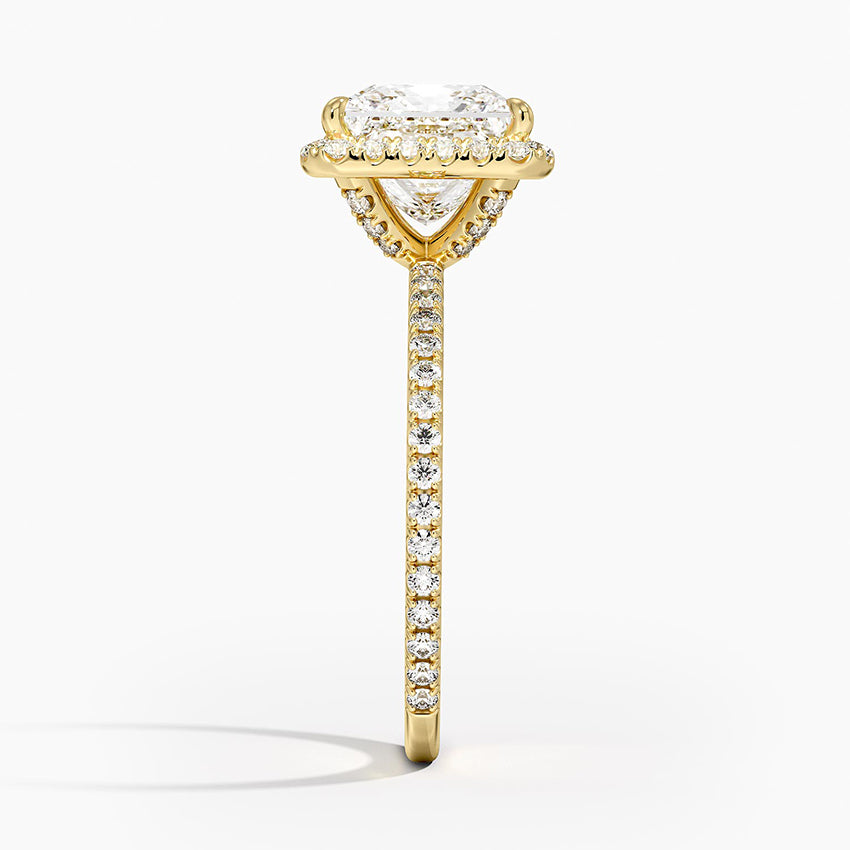 ecomposer-view with diamond shape-princess,ecomposer-size-2-ct,ecomposer-metal type-yellow-gold-18k