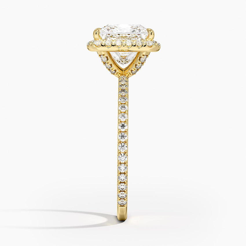 ecomposer-view with diamond shape-princess,ecomposer-size-2-ct,ecomposer-metal type-yellow-gold-18k